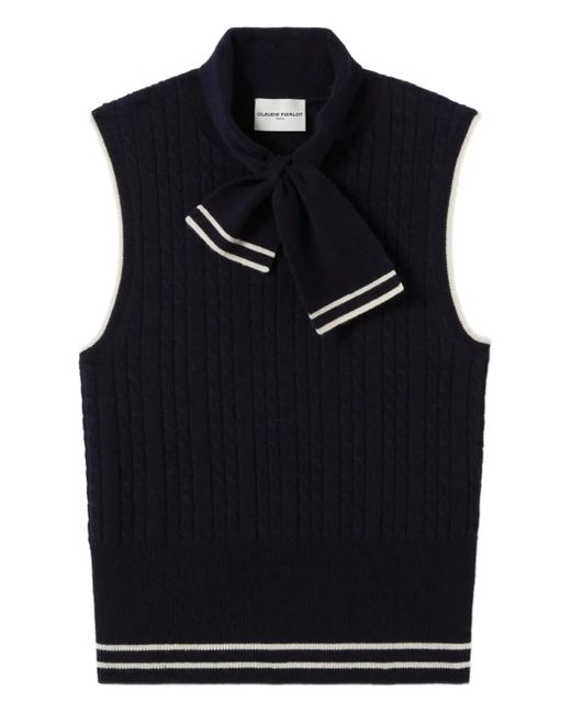 Claudie Pierlot Black Knit Sleeveless Top