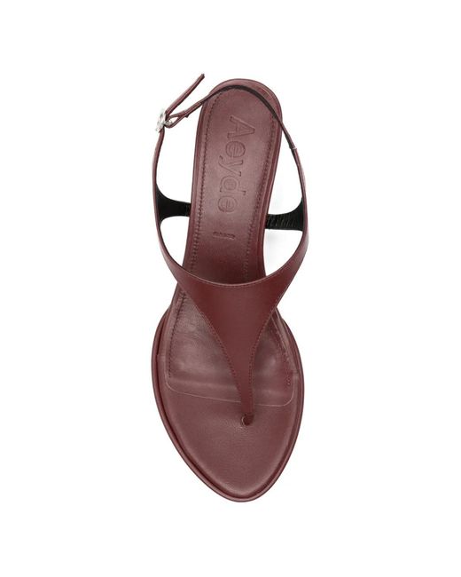 Aeyde Brown Roose Leather Sandals