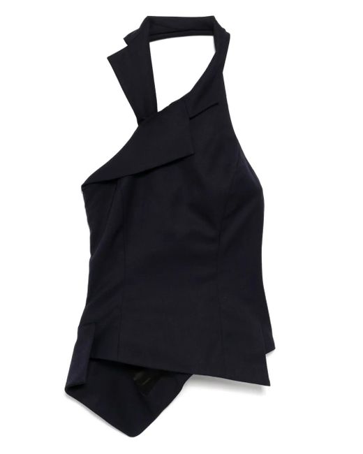 Monse Black Lapel Top