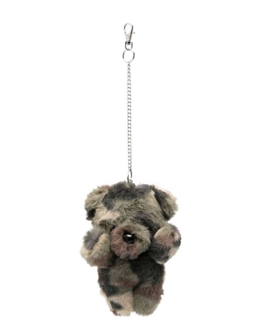VAQUERA Metallic Camouflage-print Teddy Bear Keychain
