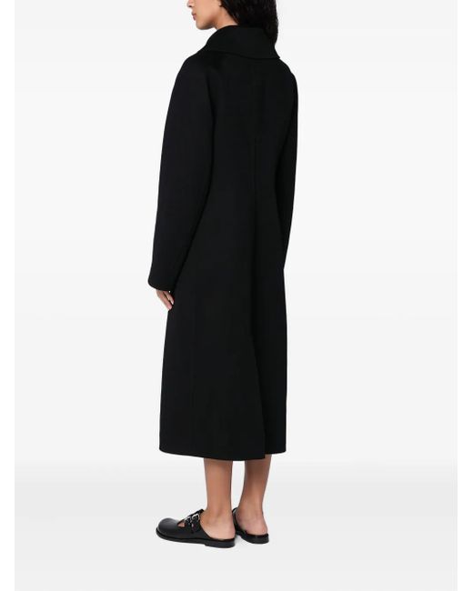 Loewe Black Double-Breasted Wool Coat