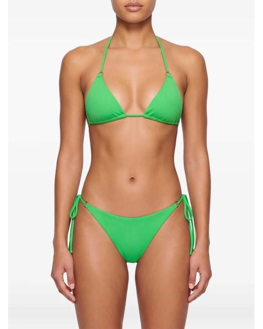 Let's Swim Green Triangle Bikini Top