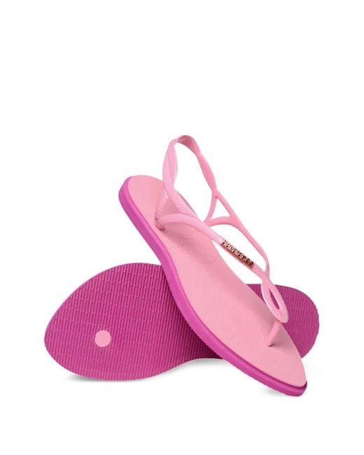 Havaianas Pink Slipper Mit Logo