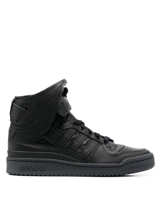 adidas Wing-design High-top Sneakers in Black | Lyst
