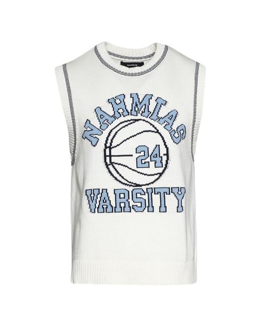 NAHMIAS Gray Basketball Varsity Knit Jersey for men