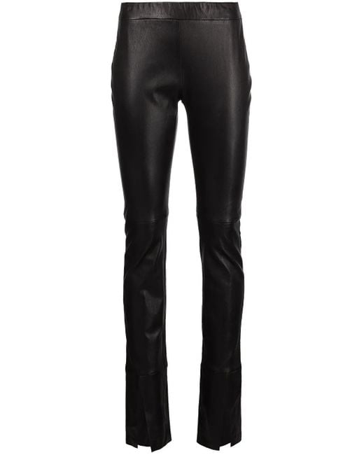 Rosetta Getty スキニー レザーパンツ Black