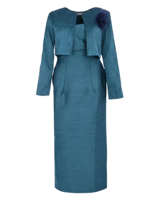 Baruni Blue Seam-Detail Maxi Dress (Set Of Two)