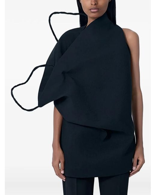 Issey Miyake Blue Open-Back Sleveless Top