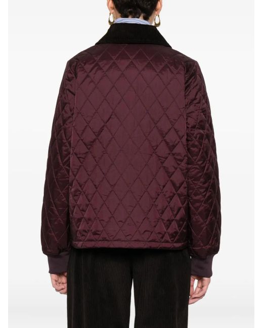 Barbour Purple Gesteppter Mantel