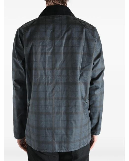 Barbour Black Tartan Ambleside Waxed Jacket for men