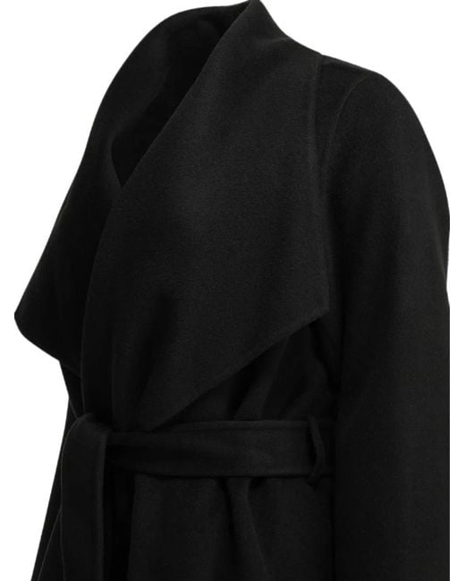 IVY & OAK Black Belted Shawl-Collar Coat