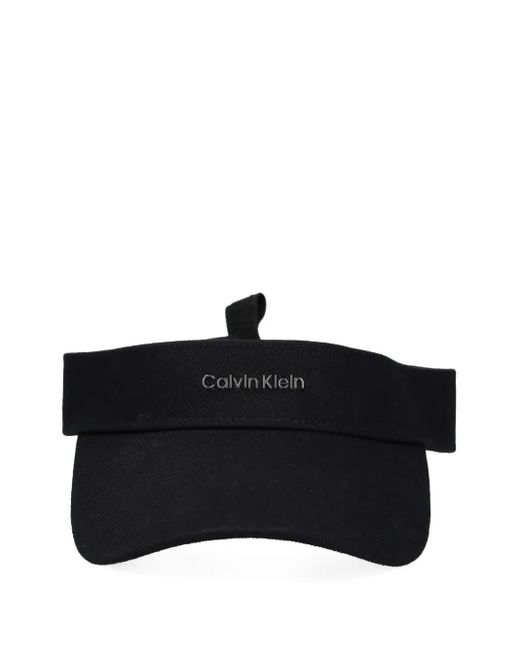 Calvin Klein Zonneklep Met Geborduurd Logo in het Black voor heren
