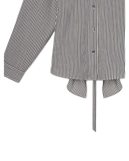 Agolde Gray Striped Shirt