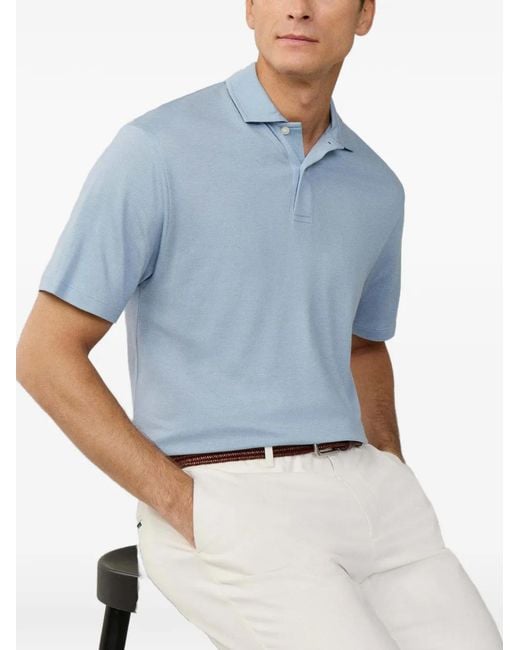 Hackett Blue Travel Pique Polo Shirt for men