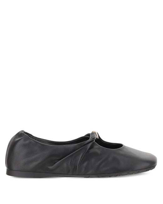Loewe Black Pebble Leather Ballets