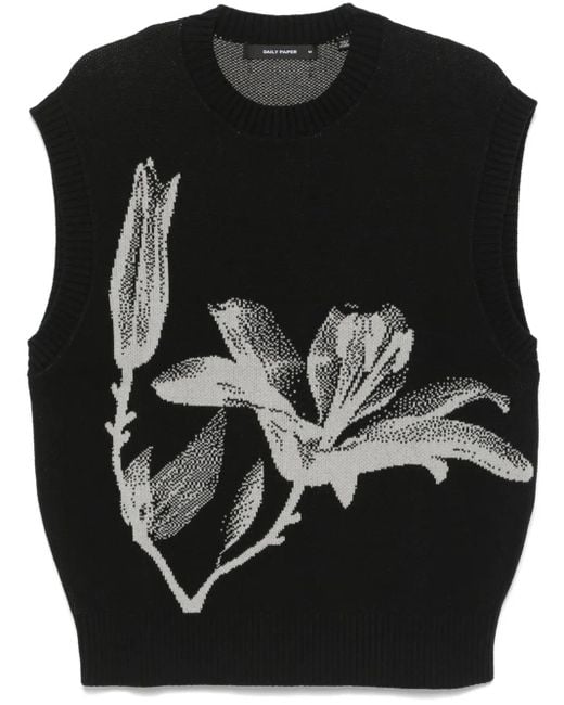 Daily Paper Gebreide Vest in het Black