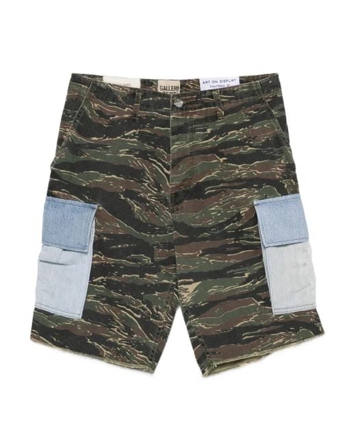 GALLERY DEPT. Gray Denim-Pocket Cargo Shorts for men