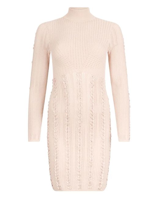 Robe Courte À Col Roulé Liu Jo en coloris Natural