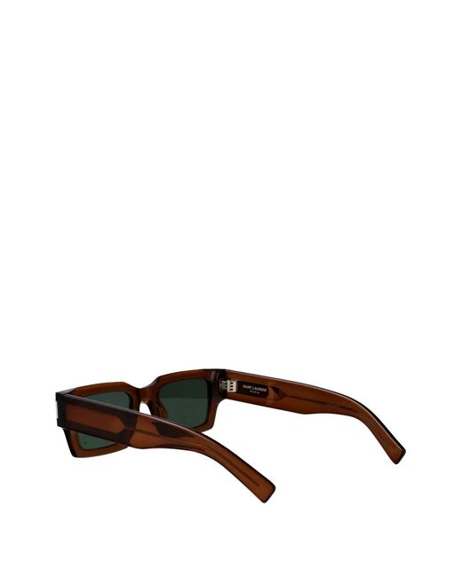 Saint Laurent Black Sl 572 Rectangle-Frame Sunglasses for men