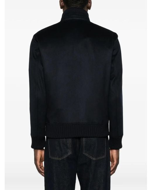 KIRED Black Button-Up Cashmere Jacket for men