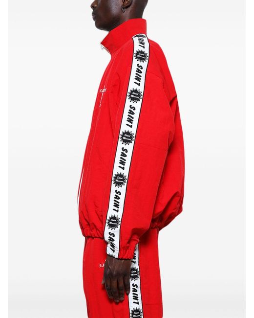 SAINT Mxxxxxx Red Logo-tape Track Jacket for men