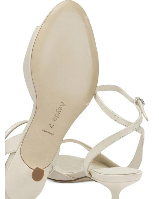Aeyde White Zelia Buckle-Fastening Leather Sandals