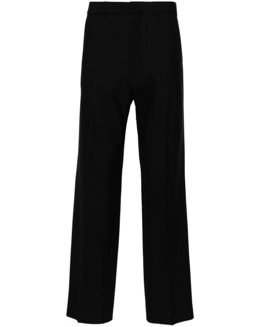 Casablancabrand Black Mid-rise Tailored Trousers for men