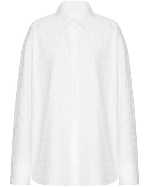 Valentino Garavani White Toile Iconographe Jacquard Shirt