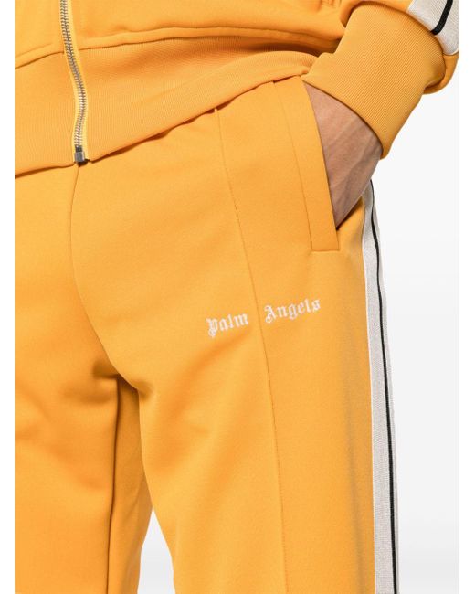 Palm Angels Orange Stripe-detail Track Pants for men