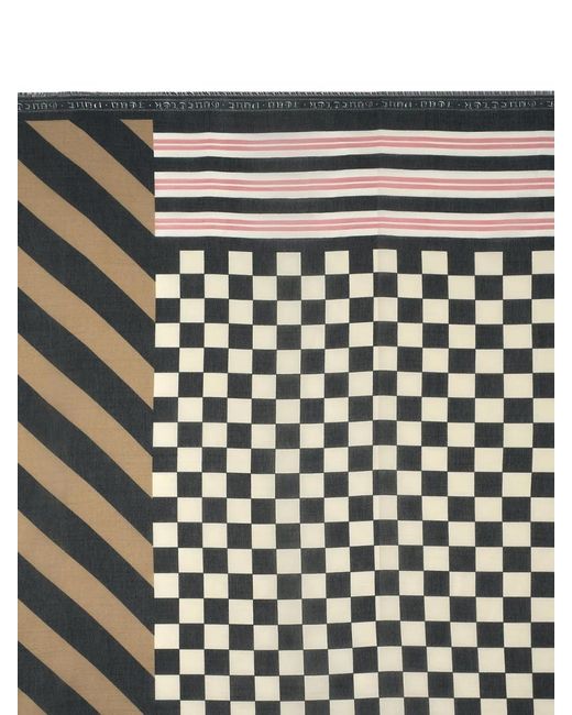 Jean Paul Gaultier Black Patchwork Cotton Scarf