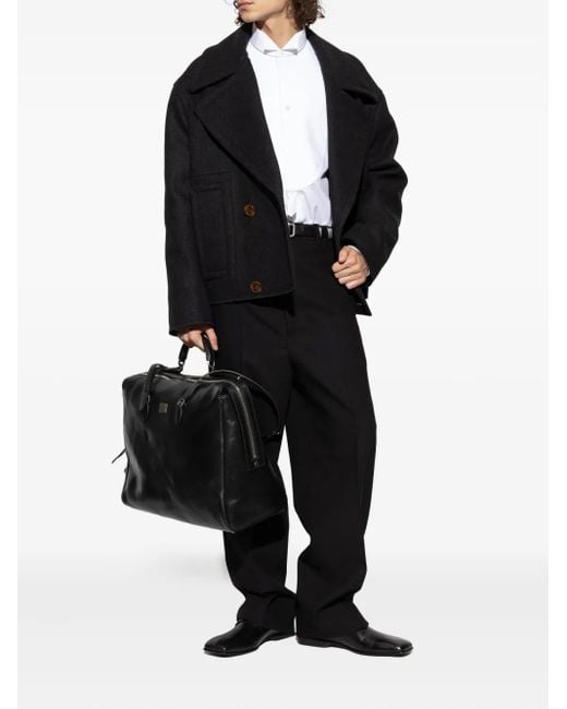 Lanvin Black Double-Breasted Button Jacket for men