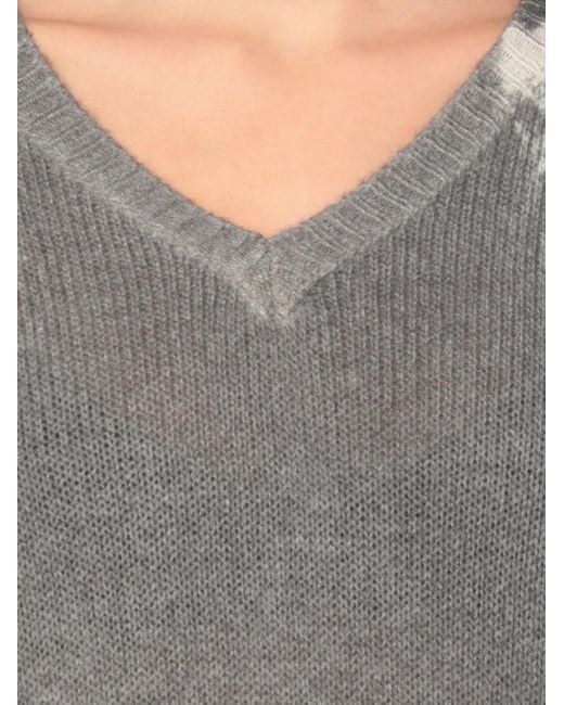 Avant Toi Gray V-Neck Cashmere Sweater