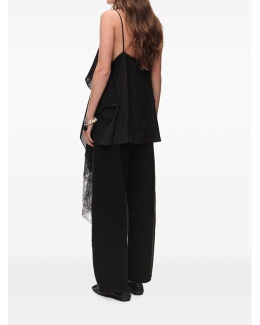 Bimba Y Lola Black Fluid Top Layers Washed