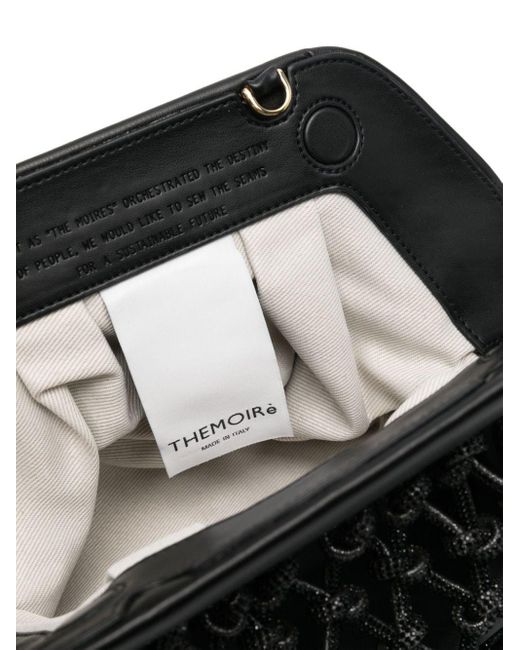 THEMOIRÈ Black Tia Rhinestone-embellished Clutch Bag