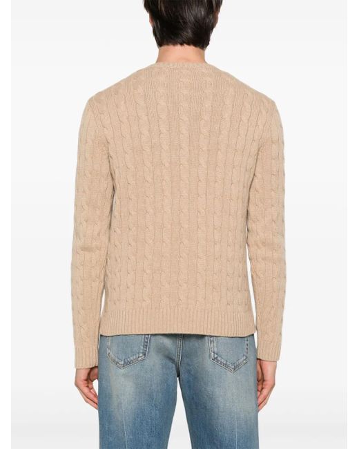 Valentino Garavani Natural Cable-Knit Sweater for men
