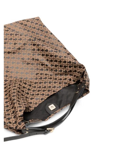 Gherardini Brown Monogram-Print Shoulder Bag