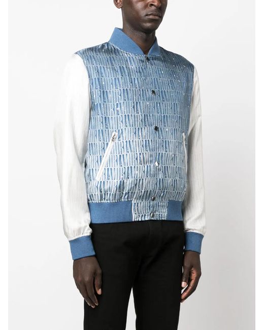 Amiri Blue Gradient Repeat Bomber Jacket for men