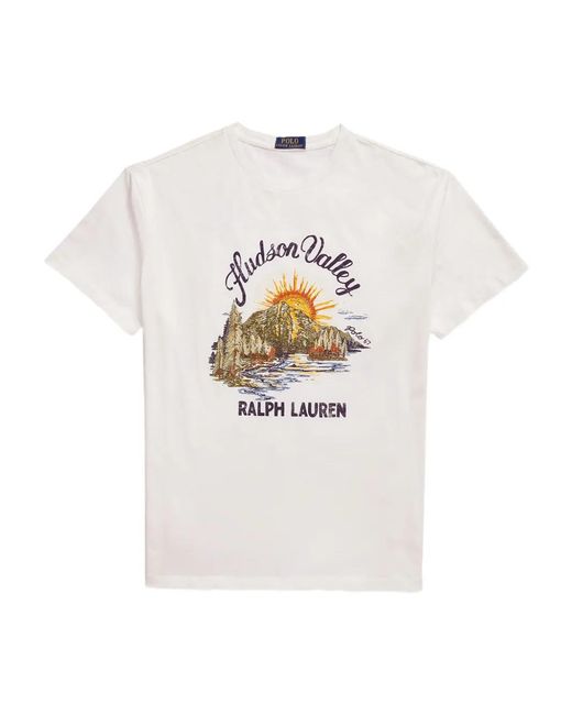 Polo Ralph Lauren T-Shirt Met Grafische Print En Korte Mouwen in het White voor heren