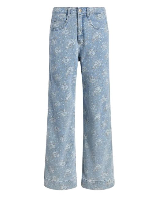 Cinq À Sept Betsy Jeans Met Bloemenprint in het Blue