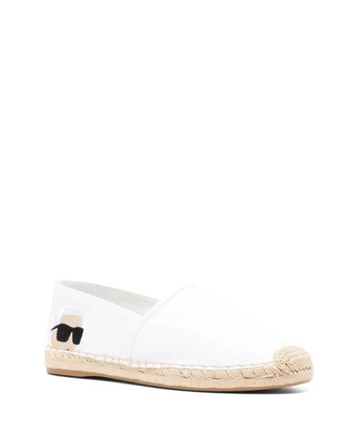 Karl Lagerfeld White Kamani Espadrilles