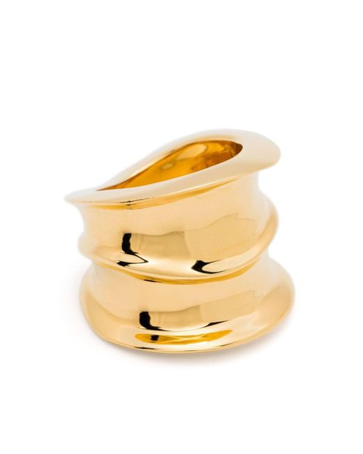 Saint Laurent Metallic Skulpturaler Organic Ring