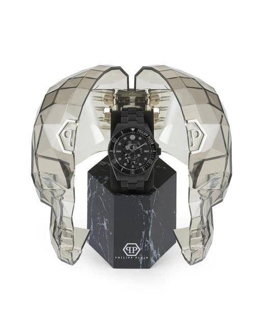 Philipp Plein Black Kull Quartz 43Mm for men