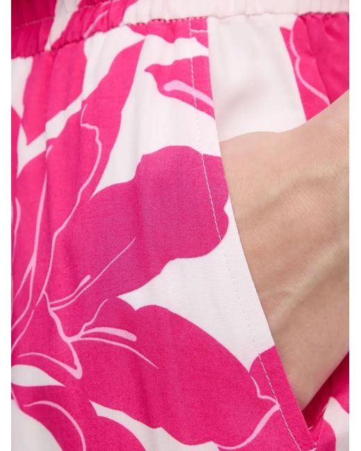 MARC AUREL Pink Floral Trousers