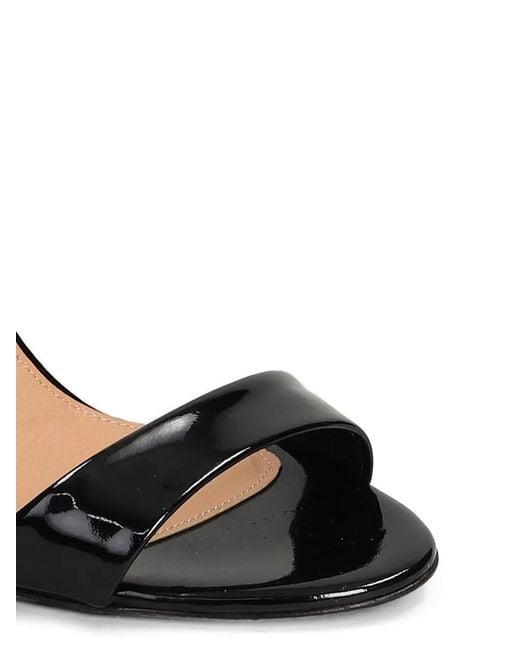 The Seller Black Patent-Leather Ankle-Strap Sandals