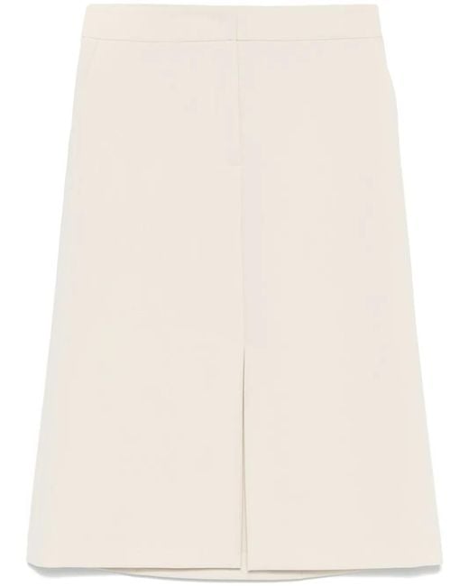 Patrizia Pepe Natural Flared Midi Skirt