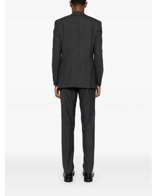 Canali Gray Single-Breasted Wool Suit for men