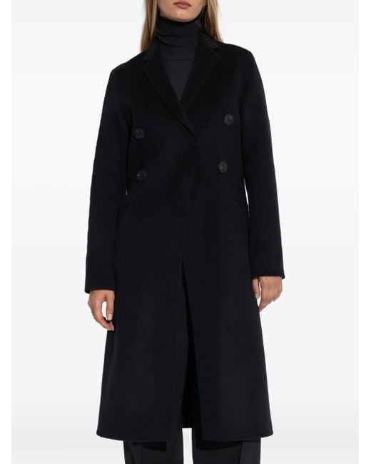 Tory Burch Black Manteau En Laine À Boutonnière Croisée
