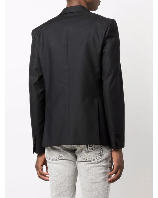 DSquared² Black Contrast-Trim Single-Breasted Blazer for men