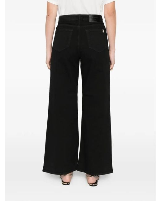 Weekend by Maxmara Black Wide-Leg Five-Pockets Trousers