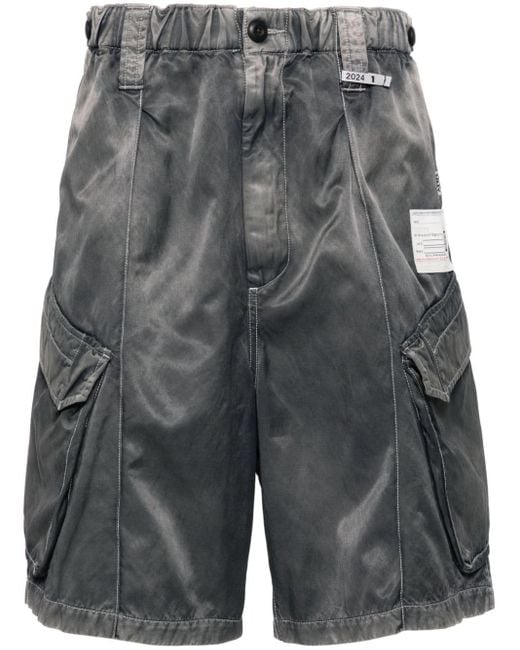 Maison Mihara Yasuhiro Weite Cargo-Shorts mit Logo-Patches in Gray für Herren